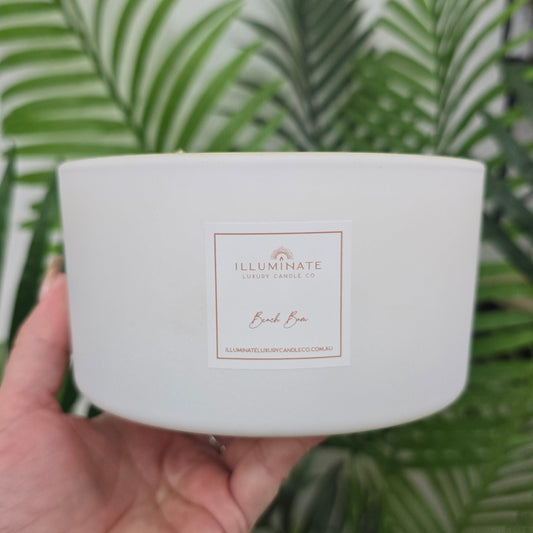 White Candle Bowl CLEARANCE
