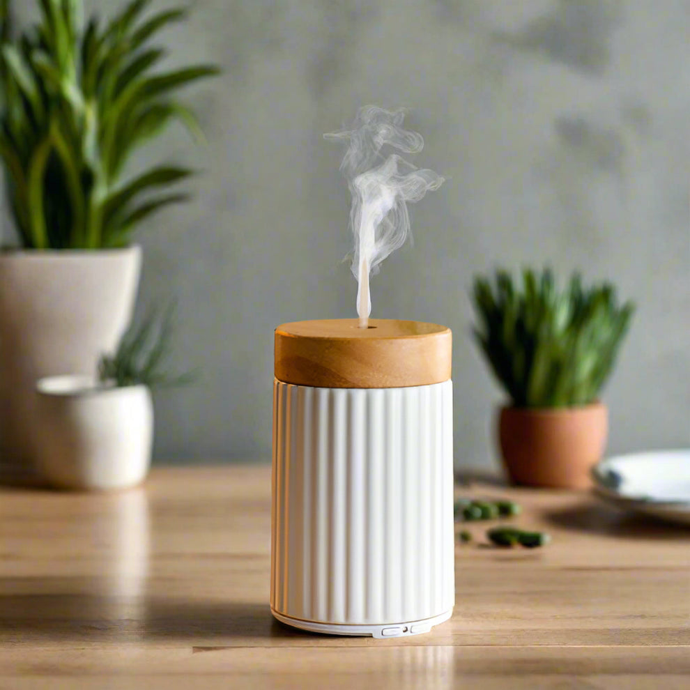 Ultrasonic Diffuser | White + Wood